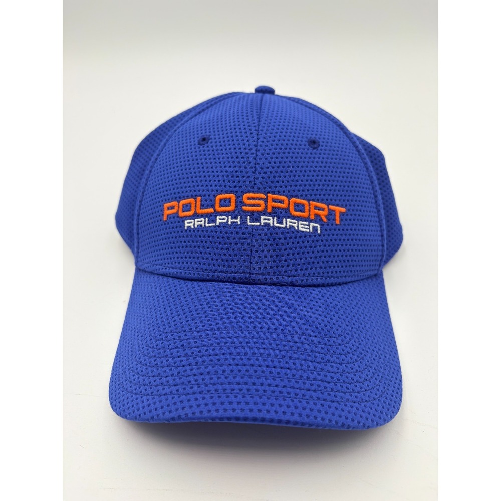 Polo Ralph Lauren Sport Baseball Cap Men's Size S/M Blue Orange Performance